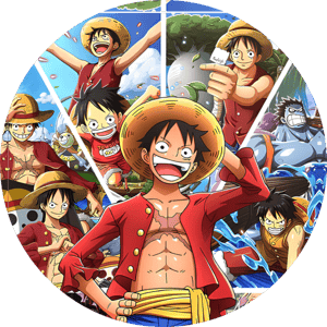 CAPA PAINEL REDONDO ANIME ONE PIECE | TECIDO PREMIUM  | VÁRIOS MODELOS - 1.50X1.50M E 50X50CM