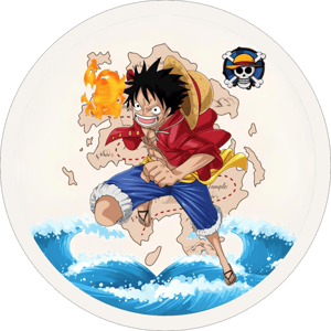 CAPA PAINEL REDONDO ANIME ONE PIECE | TECIDO PREMIUM  | VÁRIOS MODELOS - 1.50X1.50M E 50X50CM
