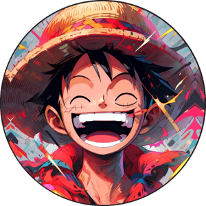 CAPA PAINEL REDONDO ANIME ONE PIECE | TECIDO PREMIUM  | VÁRIOS MODELOS - 1.50X1.50M E 50X50CM
