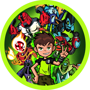 CAPA PAINEL REDONDO BEN 10 | TECIDO PREMIUM  | VÁRIOS MODELOS - 1.50X1.50M E 50X50CM