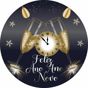 CAPA PAINEL REDONDO ANO NOVO| TECIDO PREMIUM  | VÁRIOS MODELOS - 1.50X1.50M E 50X50CM