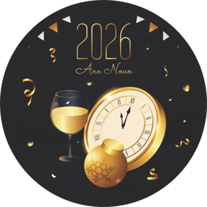 CAPA PAINEL REDONDO ANO NOVO| TECIDO PREMIUM  | VÁRIOS MODELOS - 1.50X1.50M E 50X50CM