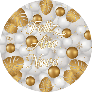 CAPA PAINEL REDONDO ANO NOVO| TECIDO PREMIUM  | VÁRIOS MODELOS - 1.50X1.50M E 50X50CM