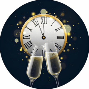 CAPA PAINEL REDONDO ANO NOVO| TECIDO PREMIUM  | VÁRIOS MODELOS - 1.50X1.50M E 50X50CM