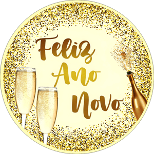 CAPA PAINEL REDONDO ANO NOVO| TECIDO PREMIUM  | VÁRIOS MODELOS - 1.50X1.50M E 50X50CM