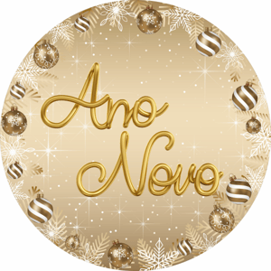 CAPA PAINEL REDONDO ANO NOVO| TECIDO PREMIUM  | VÁRIOS MODELOS - 1.50X1.50M E 50X50CM