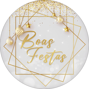 CAPA PAINEL REDONDO ANO NOVO| TECIDO PREMIUM  | VÁRIOS MODELOS - 1.50X1.50M E 50X50CM