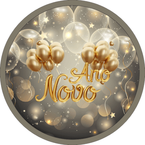 CAPA PAINEL REDONDO ANO NOVO| TECIDO PREMIUM  | VÁRIOS MODELOS - 1.50X1.50M E 50X50CM