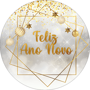 CAPA PAINEL REDONDO ANO NOVO| TECIDO PREMIUM  | VÁRIOS MODELOS - 1.50X1.50M E 50X50CM