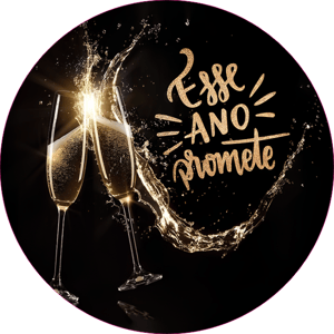 CAPA PAINEL REDONDO ANO NOVO| TECIDO PREMIUM  | VÁRIOS MODELOS - 1.50X1.50M E 50X50CM