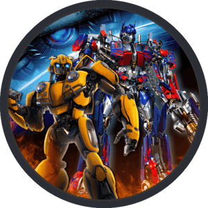 CAPA PAINEL REDONDO TRANSFORMERS | TECIDO PREMIUM  | VÁRIOS MODELOS - 1.50X1.50M E 50X50CM