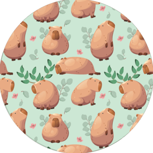 CAPA PAINEL REDONDO CAPIVARA | TECIDO PREMIUM  | VÁRIOS MODELOS - 1.50X1.50M E 50X50CM