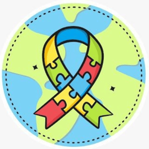 CAPA PAINEL REDONDO ABRIL AZUL  AUTISMO | TECIDO PREMIUM  | VÁRIOS MODELOS - 1.50X1.50M E 50X50CM