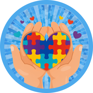 CAPA PAINEL REDONDO ABRIL AZUL  AUTISMO | TECIDO PREMIUM  | VÁRIOS MODELOS - 1.50X1.50M E 50X50CM