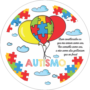 CAPA PAINEL REDONDO ABRIL AZUL  AUTISMO | TECIDO PREMIUM  | VÁRIOS MODELOS - 1.50X1.50M E 50X50CM