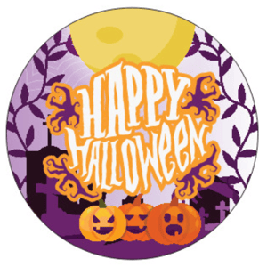 CAPA PAINEL REDONDO HALLOWEEN DIA DAS BRUXAS | TECIDO PREMIUM  | VÁRIOS MODELOS - 1.50X1.50M E 50X50CM