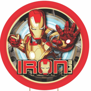 CAPA PAINEL REDONDO HOMEM DE FERRO | TECIDO PREMIUM  | VÁRIOS MODELOS - 1.50X1.50M E 50X50CM