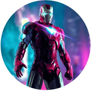 CAPA PAINEL REDONDO HOMEM DE FERRO | TECIDO PREMIUM  | VÁRIOS MODELOS - 1.50X1.50M E 50X50CM