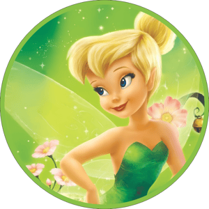 CAPA PAINEL REDONDO TINKER BELL | TECIDO PREMIUM  | VÁRIOS MODELOS - 1.50X1.50M E 50X50CM