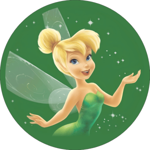 CAPA PAINEL REDONDO TINKER BELL | TECIDO PREMIUM  | VÁRIOS MODELOS - 1.50X1.50M E 50X50CM