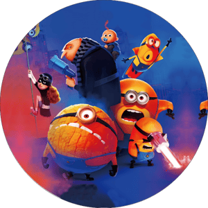 CAPA PAINEL REDONDO MEU MALVADO FAVORITO | TECIDO PREMIUM  | VÁRIOS MODELOS - 1.50X1.50M E 50X50CM