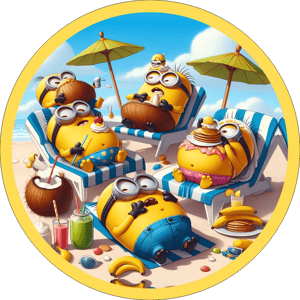 CAPA PAINEL REDONDO MEU MALVADO FAVORITO | TECIDO PREMIUM  | VÁRIOS MODELOS - 1.50X1.50M E 50X50CM