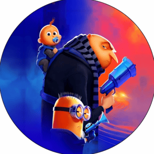 CAPA PAINEL REDONDO MEU MALVADO FAVORITO | TECIDO PREMIUM  | VÁRIOS MODELOS - 1.50X1.50M E 50X50CM