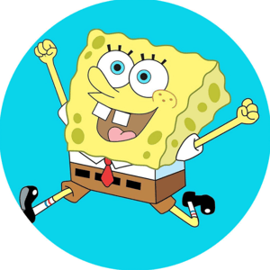 CAPA PAINEL REDONDO BOB ESPONJA | TECIDO PREMIUM  | VÁRIOS MODELOS - 1.50X1.50M E 50X50CM