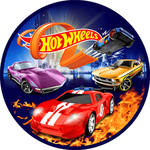 CAPA PAINEL REDONDO HOT WHEELS| TECIDO PREMIUM  | VÁRIOS MODELOS - 1.50X1.50M E 50X50CM