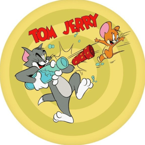 CAPA PAINEL REDONDO TOM E JERRY | TECIDO PREMIUM  | VÁRIOS MODELOS - 1.50X1.50M E 50X50CM