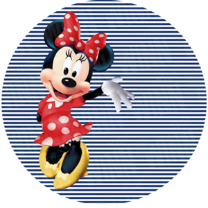 CAPA PAINEL REDONDO MINNIE | TECIDO PREMIUM  | VÁRIOS MODELOS - 1.50X1.50M E 50X50CM