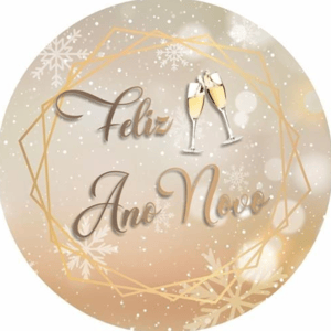 CAPA PAINEL REDONDO ANO NOVO| TECIDO PREMIUM  | VÁRIOS MODELOS - 1.50X1.50M E 50X50CM