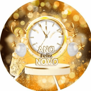 CAPA PAINEL REDONDO ANO NOVO| TECIDO PREMIUM  | VÁRIOS MODELOS - 1.50X1.50M E 50X50CM