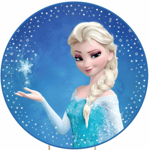 CAPA PAINEL REDONDO PRINCESA FROZEN | TECIDO PREMIUM  | VÁRIOS MODELOS - 1.50X1.50M E 50X50CM