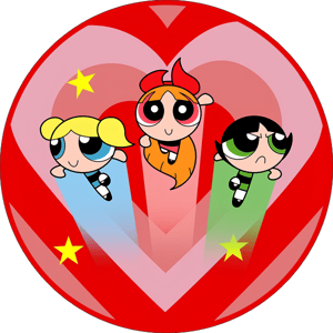 CAPA PAINEL REDONDO MENINAS SUPER PODEROSAS | TECIDO PREMIUM  | VÁRIOS MODELOS - 1.50X1.50M E 50X50CM