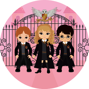 CAPA PAINEL REDONDO HARRY POTTER | TECIDO PREMIUM  | VÁRIOS MODELOS - 1.50X1.50M E 50X50CM