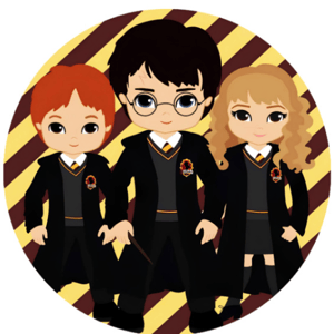 CAPA PAINEL REDONDO HARRY POTTER | TECIDO PREMIUM  | VÁRIOS MODELOS - 1.50X1.50M E 50X50CM