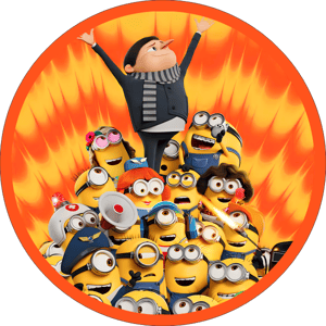 CAPA PAINEL REDONDO MEU MALVADO FAVORITO | TECIDO PREMIUM  | VÁRIOS MODELOS - 1.50X1.50M E 50X50CM