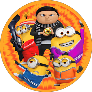 CAPA PAINEL REDONDO MEU MALVADO FAVORITO | TECIDO PREMIUM  | VÁRIOS MODELOS - 1.50X1.50M E 50X50CM