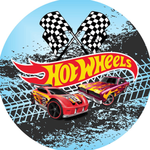 CAPA PAINEL REDONDO HOT WHEELS| TECIDO PREMIUM  | VÁRIOS MODELOS - 1.50X1.50M E 50X50CM