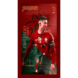CAPA FUNDO ROMANO CRISTIANO RONALDO CR7 | TECIDO PREMIUM  | VÁRIOS MODELOS. - 1X2M