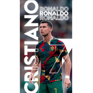 CAPA FUNDO ROMANO CRISTIANO RONALDO CR7 | TECIDO PREMIUM  | VÁRIOS MODELOS. - 1X2M