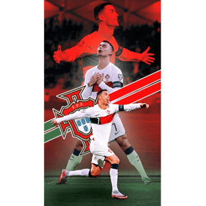 CAPA FUNDO ROMANO CRISTIANO RONALDO CR7 | TECIDO PREMIUM  | VÁRIOS MODELOS. - 1X2M