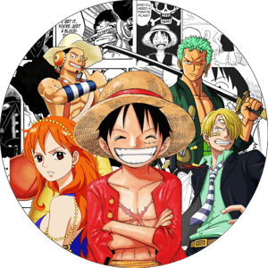 CAPA PAINEL REDONDO ANIME ONE PIECE | TECIDO PREMIUM  | VÁRIOS MODELOS - 1.50X1.50M E 50X50CM