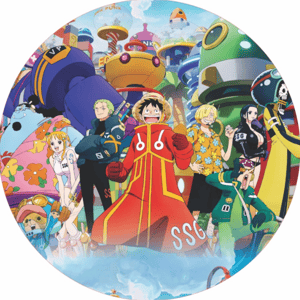 CAPA PAINEL REDONDO ANIME ONE PIECE | TECIDO PREMIUM  | VÁRIOS MODELOS - 1.50X1.50M E 50X50CM
