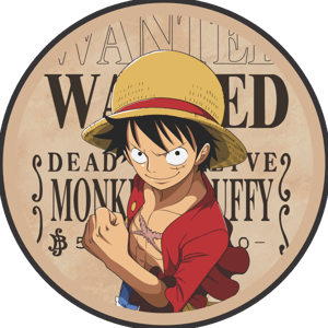 CAPA PAINEL REDONDO ANIME ONE PIECE | TECIDO PREMIUM  | VÁRIOS MODELOS - 1.50X1.50M E 50X50CM