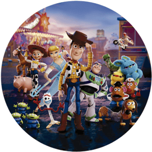 CAPA PAINEL REDONDO TOY STORY | TECIDO PREMIUM  | VÁRIOS MODELOS - 1.50X1.50M E 50X50CM