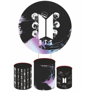KIT CAPA PAINEL REDONDO E CILÍNDROS KPOP BTS | TECIDO PREMIUM  | VÁRIOS MODELOS.