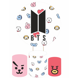 KIT CAPA PAINEL REDONDO E CILÍNDROS KPOP BTS | TECIDO PREMIUM  | VÁRIOS MODELOS.