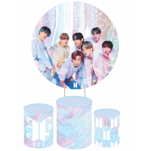 KIT CAPA PAINEL REDONDO E CILÍNDROS KPOP BTS | TECIDO PREMIUM  | VÁRIOS MODELOS.